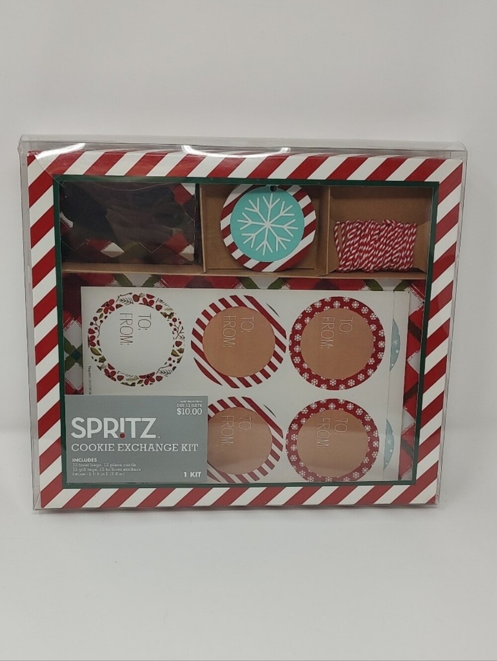 Spritz Holiday Cookie Exchange Kit - Christmas Treat Bags, Gift Tags & Stickers